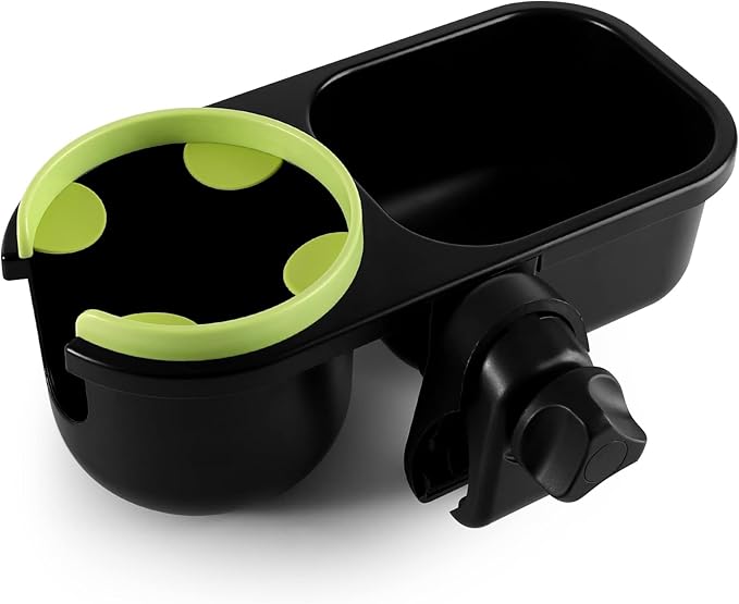 Accmor Stroller Cup Holder with Tray, Universal Cup Holder, Bike Bottle Holder, 361° Rotatable Large Caliber Drinks Holder for Stroller, Bike, Wheelchair, Walker