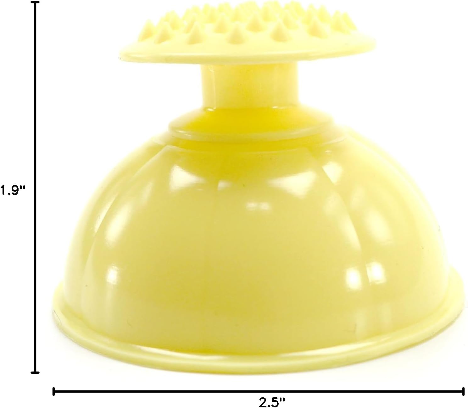 LENITH Silicone Mom Palm Cup for Burping Helper Phlegm Sputum Spiky Massage Yellow
