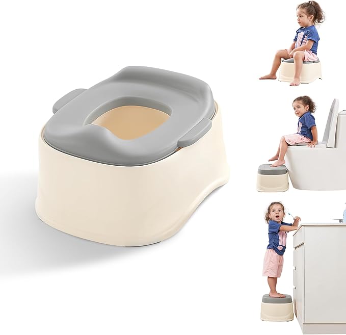 Toddler Toilet Training Potty, 3-in-1 Kids Potty Training Toilet Toddler Potty Seat for Boys & Girls