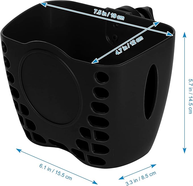 Accmor Stroller Cup Holder Basket, Universal Cup Holder, Bike Bottle Holder, 360° Rotatable Large Caliber Drinks Holder for Stroller, Bike, Wheelchair, Walker