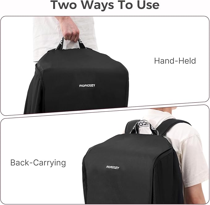 Momcozy Stroller Travel Bag for Airplane | Suit ClickGo Stroller | Compatible with Strollers Folded Dimensions of 22.1 X 17.3 X 9.8 Inch | Fit Most Major Brand | Hand-held & Back-carrying