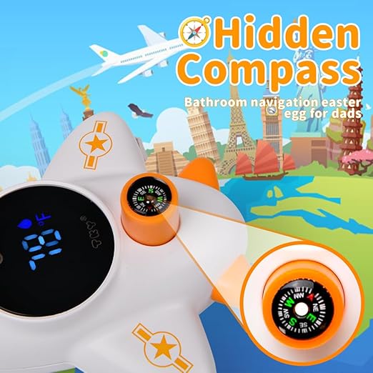 TKY Baby Bath Thermometer with Floating Toys - Digital Water & Room Temperature Monitor, Rechargeable Thermometer with Alerts for Newborn Bath Essentials, Infant Safety(TKYCD008)