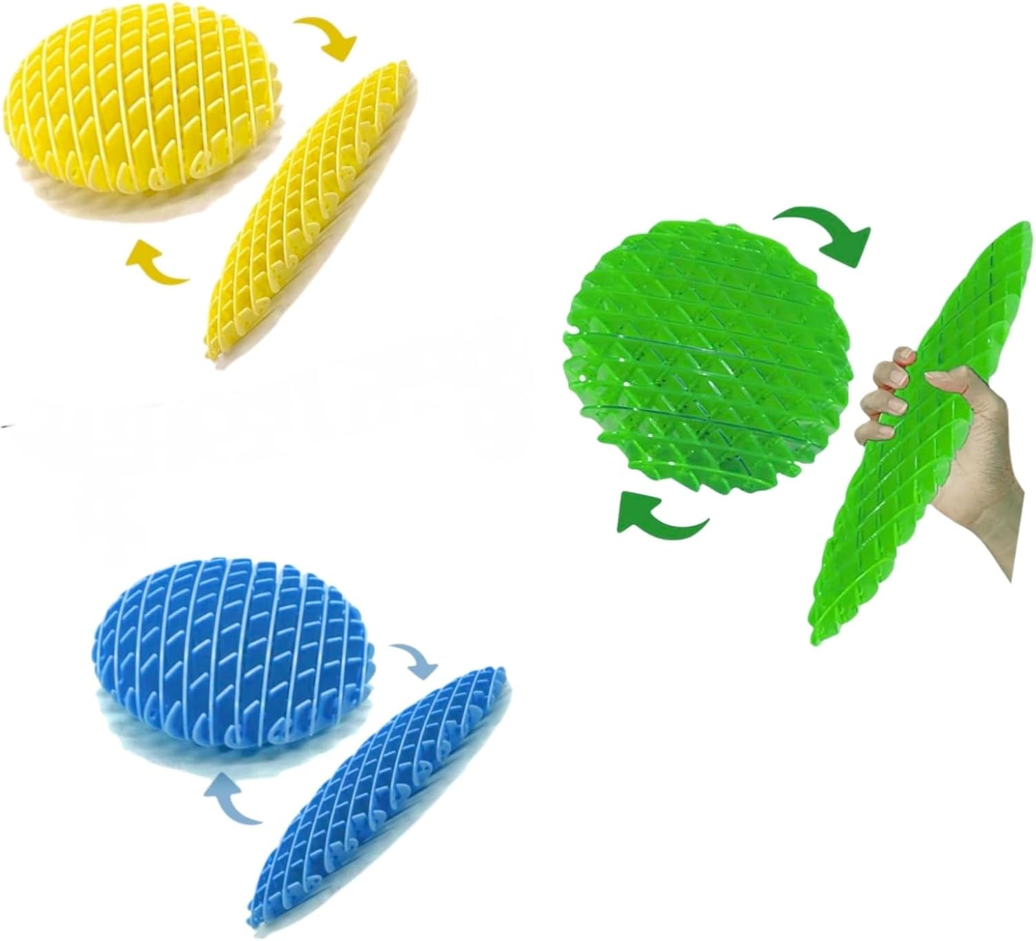 Fidget Toys , Fidget Worm Toy,Stress Relief Fidget Toys for Kids&Adults,Elastic Mesh Toys,Sensory Slug Fidget Toy,Resistance Fidget Toys,Anxiety Relief Toys (3-Colors)