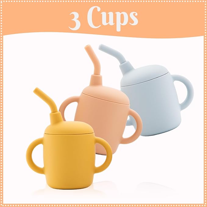 Silicone Baby Feeding Set 21 Pcs, Baby Led Weaning Supplies, Baby Feeding Supplies Set BPA Free, Essentials for Newborn Gift Mixed