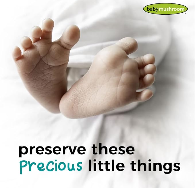 Baby Hand & Footprint Clay Keepsake Photo Frame Kit - w/Silicone Stencil for a Personalized Gift. Wood Frame, Wall/Table Mount. Perfect Registry, Baby Shower, New Mom, Birthday & Newborn Gift - Black