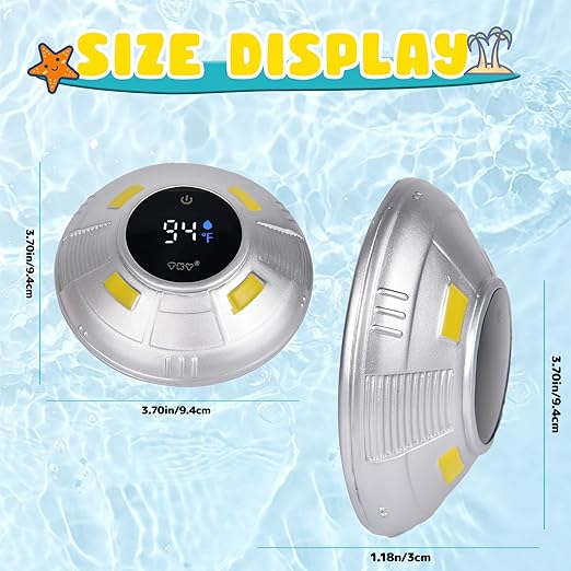 TKY Baby Bath Thermometer with Floating Toys - Digital Water & Room Temperature Monitor, Rechargeable Thermometer with Alerts for Newborn Bath Essentials, Infant Safety