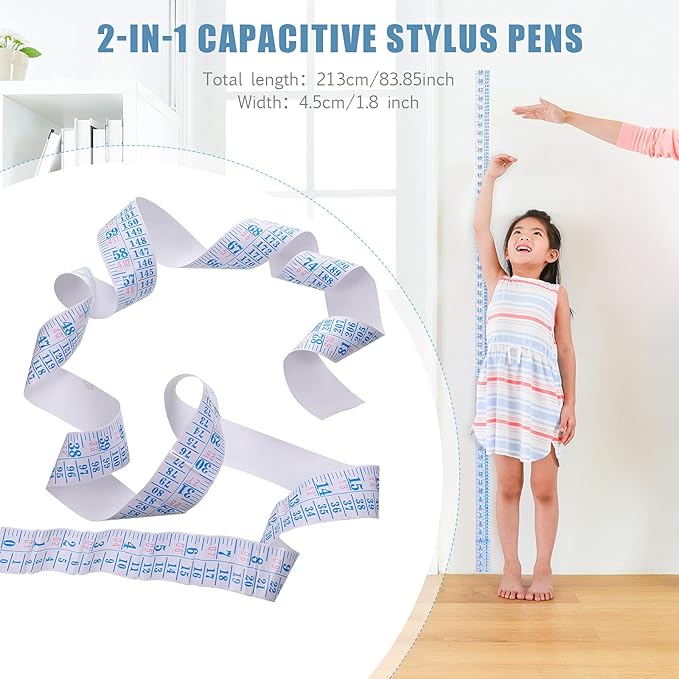 Tatuo Growth Chart Wall Labels Height Indicator Tape Ruler Growth Chart Decor Height Indicator Adhesive Ruler for Home Room Measuring(Blue)