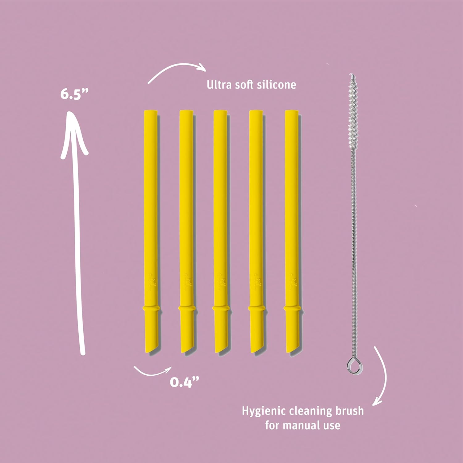 Avanchy Silicone Training Sippy Cup with Straw Lid – For Babies 6+ Months to Toddlers 1 Year Old – 8 oz Infant Water Cup for Baby Led Weaning, Magenta + 5 Reusable Straws