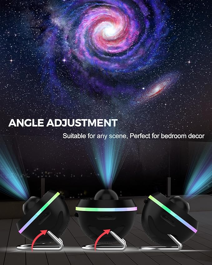 Galaxy Projector - 13 in 1 Planetarium Star Projector - Solar System Projector for Kids Bedroom Ceiling Decor - Realistic Starry Sky Night Light with Timer, Dynamic Meteor, RGB Lighting Effects