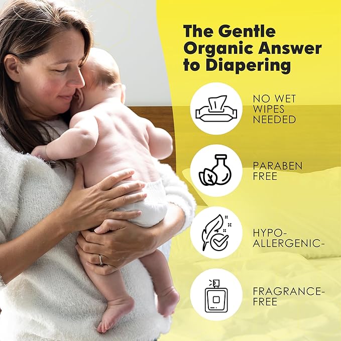 La Petite Creme Premium French Diapering Gift Set: Includes Organic Diapering Lotion (8 oz), Travel-size Liniment Baby Lotion (2 oz), 1 Travel-size Diaper Balm (1 oz), 50 Disposable Cotton Pads