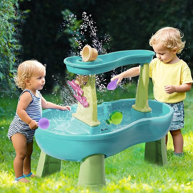 Small Soft Bath Toys for Toddlers 1-3 - Super Easy to Clean Water Table Toys Baby Tub Swimming Pool Toy Fun Tactile Training Newborn Gifts, 3Packs (Green)