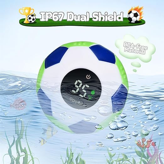 TKY Baby Bath Thermometer with Floating Toys - Digital Water & Room Temperature Monitor, Rechargeable Thermometer with Alerts for Newborn Bath Essentials, Infant Safety