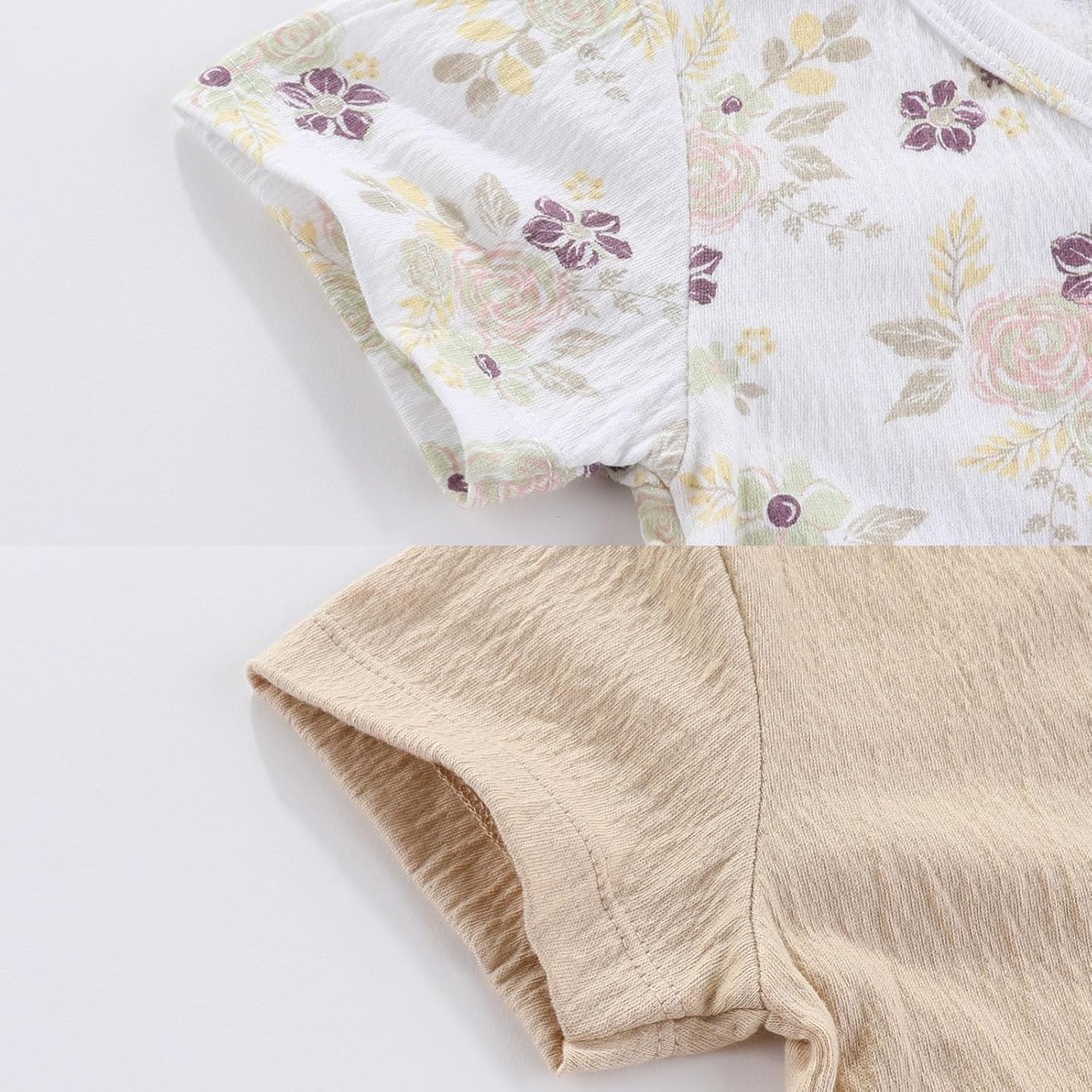 Baby Girl Romper Button Jumpsuit Summer Infant Boy Clothes for 0-24 Months