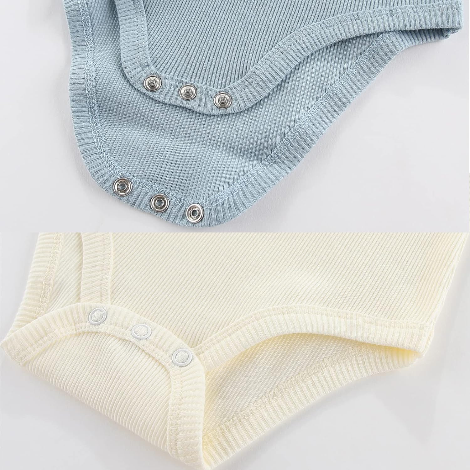 Newborn Baby Short Sleeve Bodysuit Cotton One-Piece Baby Clothes 5-Pack, 0-12 Months