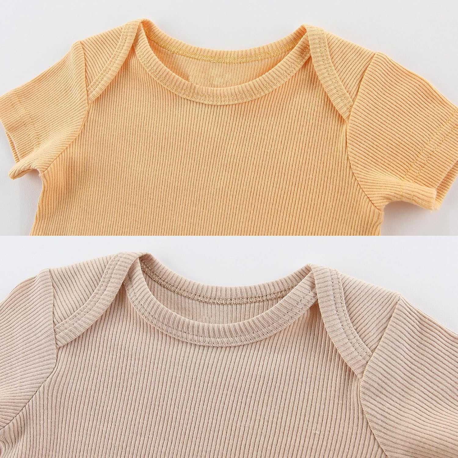 Newborn Baby Short Sleeve Bodysuit Cotton One-Piece Baby Clothes 5-Pack, 0-12 Months