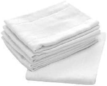 High Absorbancy Reusable Flat Cloth Diapers, Soft & Safe 27 X 27 100% Cotton Burp Cloth, Also Great to Clean Mirrors (6)