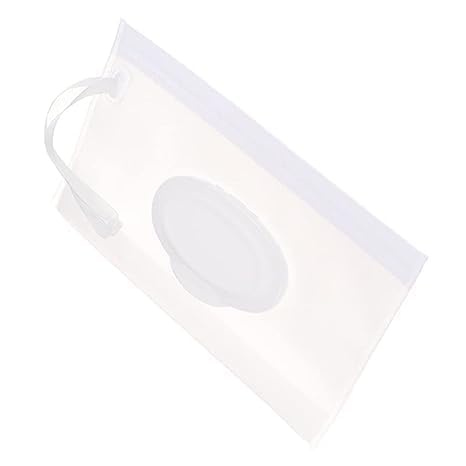 White Baby Wipe Case Travel Holder Keeps Wipes Moist Set of Wet Wipes Holders Cases Portable Travel On The Go Refillable Dispenser Container Diaper Wipe Holders