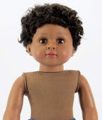 American Fashion World 18-Inch 'Isaac' African American Vinyl Posable Boy Doll with Dark Brown Hair | Undressed Doll | Premium Quality & Design