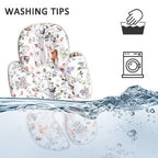 2 in 1 Infant Car Seat Insert, Car Seat Head Support Baby Girls Boys, Soft Newborn Carseat Insert Cushion, Perfect for Carseats, Strollers, Swings (Gray Animals)