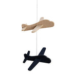 Baby Crib Mobile – Wooden Hanging Nursery Mobile for Bassinet, Baby Nursery Decor for Boys & Girls, Perfect for Shower Gift (Airplanes in The Clouds, Short Version) Sorrel + Fern