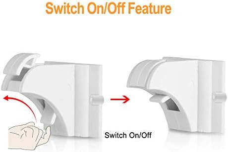 Vmaisi Adhesive Magnetic Locks for Cabinets & Drawers (10 Locks and 2 Keys)