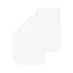 Little Unicorn Ultra-Absorbent Premium Burp Cloth 2 Pack | Soft on Baby's Skin | Larger Size | Ergonomic Design | Set of 2 (White)