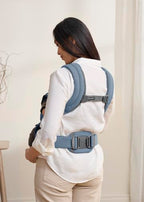 BabyBjörn Baby Carrier Harmony, Woven mélange, Blue | 3-in-1 Ergonomic Baby Carrier; Newborn, Facing-in, Outward-Facing, and Back Carrying Positions Supported (7-40 lbs), Newborn to Toddler