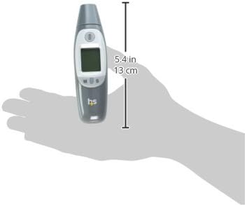 HealthSmart Compact Instant Read Infrared Digital Ear Thermometer, Measures Ambient Air Temperatures, Fahrenheit and Celsius Readings, FSA & HSA Eligible, Grey (Pack of 36)