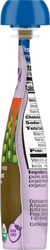 Plum Organics Stage 2 Organic Baby Food - Pear + Pea with Spinach - 4 oz Pouch - Organic Fruit and Vegetable Baby Food Pouch (Pack of 3)