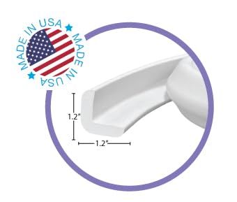 Kidkusion Baby Proof Edge Guards for Safety | Made in The USA | 18 Feet | Soft Gray | Edge Protectors for Furniture, Tables, Fireplaces | Heavy Duty Tape Included