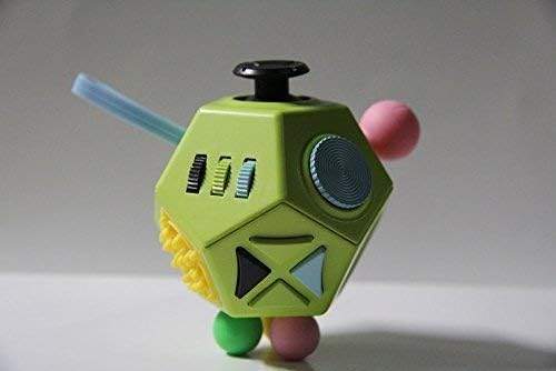 Fidget Dodecagon Toys,12 Sided Cube Toys Relieves Stress and Anxiety for Kids and Adults with ADD,OCD,ADHD,Autism (Green/B1)