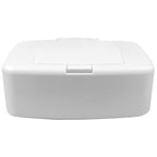 Wipes Dispenser with Dustproof Lid, Refillable Wipe Holder for Baby Nursery, Bathroom, Kitchen, and Living Room, Keeps Fresh and Clean, Single-Hand Operation, 6.69X4.13in, White