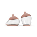 Baby Bottle Starter Kit Includes 2 Bottles 2 Nipples 2 Caps 2 Lids 2 Responsive Flow Valves, Cleaning Brush - Medium - Shape 3-RFV