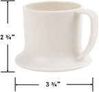 Kids Tumbler and Teacup | 2 Cup Set (6 & 7 Oz) Sippy Cups Dishwasher/Microwave Safe 3.5" x 4" | 2 Wide Base Toddler Cups Polypropylene Plastic Dinnerware Set | Open Sippy Cup for 6+ Month Old