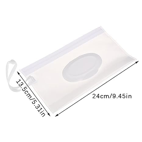 White Baby Wipe Case Travel Holder Keeps Wipes Moist Set of Wet Wipes Holders Cases Portable Travel On The Go Refillable Dispenser Container Diaper Wipe Holders
