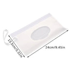 White Baby Wipe Case Travel Holder Keeps Wipes Moist Set of Wet Wipes Holders Cases Portable Travel On The Go Refillable Dispenser Container Diaper Wipe Holders