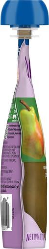 Plum Organics Stage 2 Organic Baby Food - Pear + Pea with Spinach - 4 oz Pouch - Organic Fruit and Vegetable Baby Food Pouch (Pack of 3)