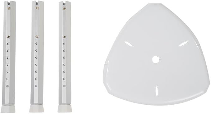 VMS Shower Stool - 300 lbs Capacity, Height Adjustable, Non-Slip Feet, Tool-Free Assembly, TAA Compliant