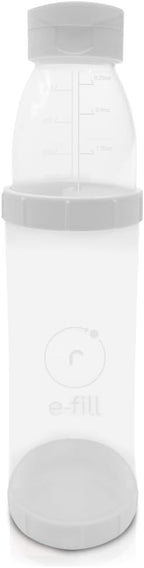 Re-Fill Powder Container To-Go, 2-Compartment Powder Travel Dispenser with Measurements - Powder Container for Protein Powder or Pre-Workout to use On-The-Go (White)