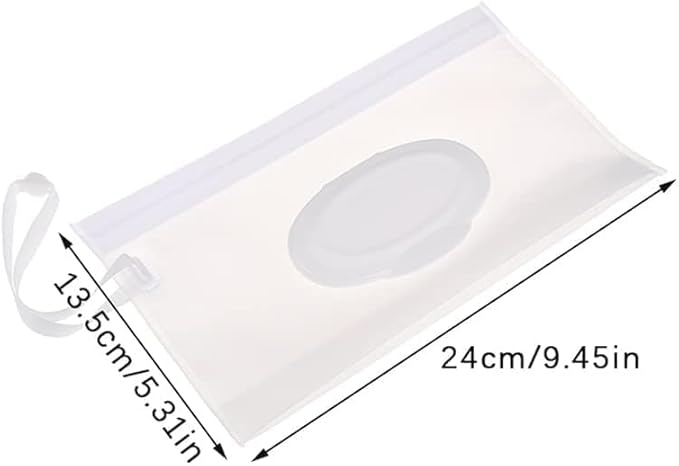 Baby Wipe Case Travel Holder Keeps Wipes Moist Set of Wet Wipes Holders Travel Wipes Case Cases Portable Travel On The Go Refillable Dispenser Container Waterproof Wipe Container with Sealed Zippe