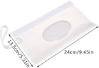 Baby Wipe Case Travel Holder Keeps Wipes Moist Set of Wet Wipes Holders Travel Wipes Case Cases Portable Travel On The Go Refillable Dispenser Container Waterproof Wipe Container with Sealed Zippe