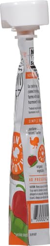 Serenity Kids Bone Broth Puree Made With Organic Veggies | Clean Label Project Purity Award Certified | 3.5 Ounce BPA-Free Pouch | Free Range Turkey Bolognese | 1 Count (Pack of 3)