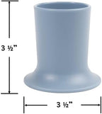 Kids Tumbler and Teacup | 2 Cup Set (6 & 7 Oz) Sippy Cups Dishwasher/Microwave Safe 3.5" x 4" | 2 Wide Base Toddler Cups Polypropylene Plastic Dinnerware Set | Open Sippy Cup for 6+ Month Old