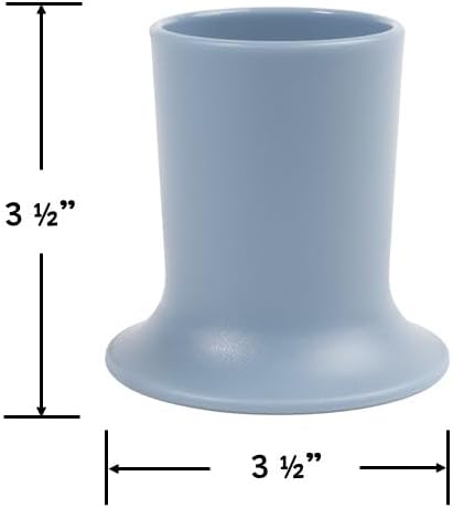 Kids Tumbler and Teacup | 2 Cup Set (6 & 7 Oz) Sippy Cups Dishwasher/Microwave Safe 3.5" x 4" | 2 Wide Base Toddler Cups Polypropylene Plastic Dinnerware Set | Open Sippy Cup for 6+ Month Old