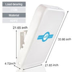 Baby Changing Tables Fold-Down Baby Changing Station Wall-Mounted Vertical Portable Diaper Table Changing Unit Commercial Bathrooms Corner Nursery White Gray