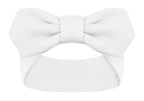 Creative Knitwear North Carolina Tar Heels Infant Girls White Solid Hair Knot Headband Embroidered Logo - Size Newborn - 4T