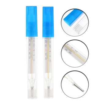2Pc Glass Oral Temperature Adult: Free Clinic Armpit Fast Reading Fever Indicator