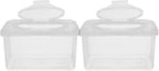 Sewroro 2pcs Wipes Dispenser Transparent Tissue Box Holder Baby Wipe Holder Refillable Wipe Container Case for Home Office