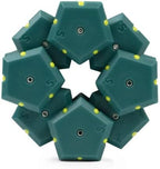Speks Geode Matte Pentagons Magnetic Fidget Toy for Adults | Quiet Sensory Toy for Stress Relief & Anxiety, Office Desk Toy & Top Gadget Gift Idea | Monstera, 12-Piece Set