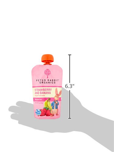 Pumpkin Tree Peter Rabbit Organics Strawberry and Banana Pure Fruit Snack, 4 Ounce (Pack of 10)